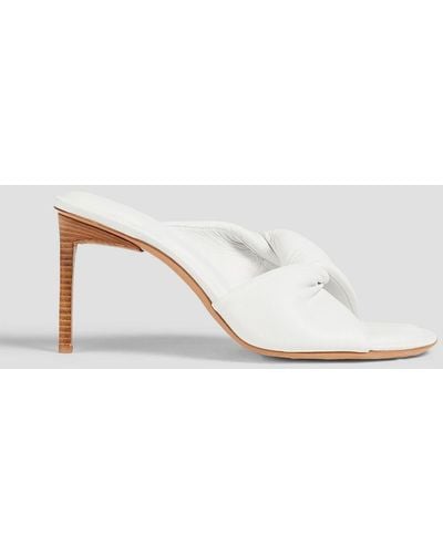 Jacquemus Knotted Cotton-blend Sandals - White