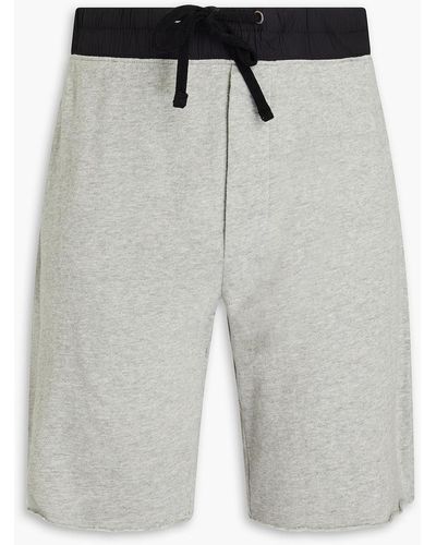 James Perse Two-tone French Cotton-terry Shorts - Grey