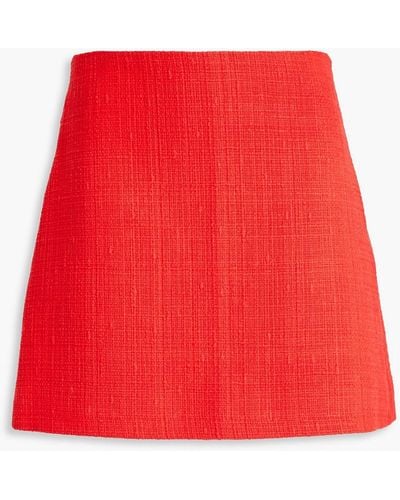 Theory Cotton-blend Tweed Mini Skirt - Red