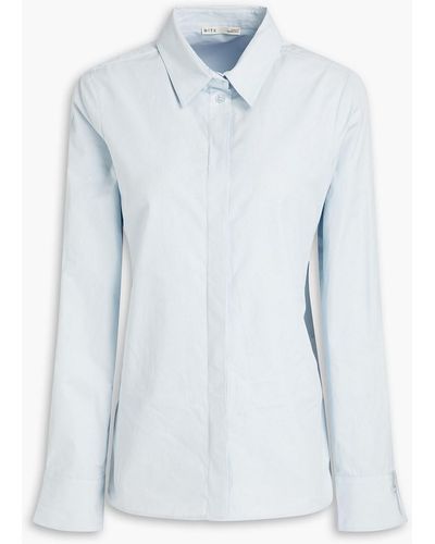 BITE STUDIOS Cotton-poplin Shirt - Blue