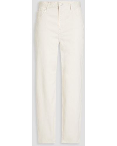 FRAME High-rise Tapered Jeans - White
