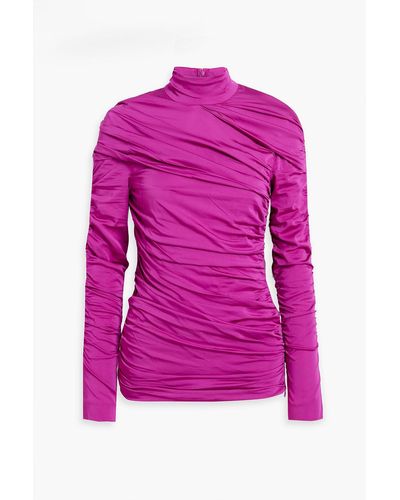 Stella McCartney Ruched Crepe Top - Pink