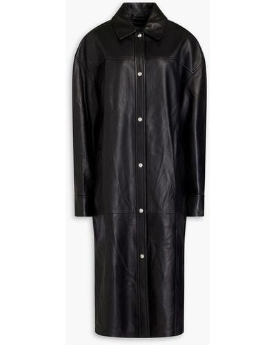 IRO Rajan Leather Coat - Black