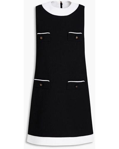 Moschino Button-embellished Crepe Mini Dress - Black