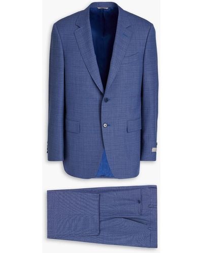 Canali Anzug mit schmaler passform aus wolle - Blau