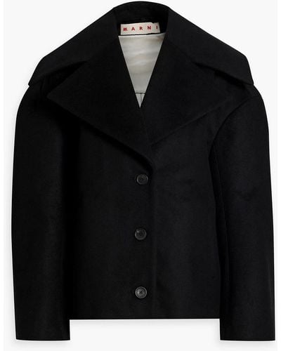 Marni Wool-blend Felt Coat - Black