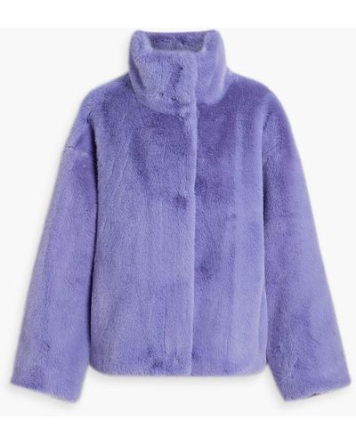 Stand Studio Zendaya Faux Fur Jacket - Purple
