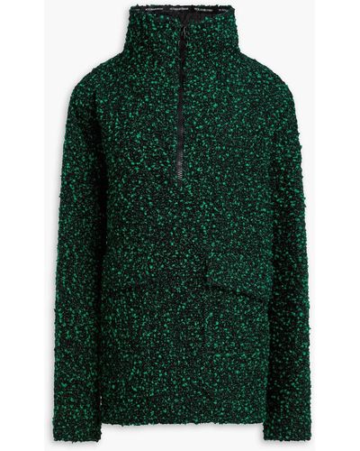 Victoria Beckham Wool-blend Bouclé Jacket - Green
