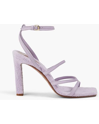 Zimmermann Leather And Terry Sandals - White