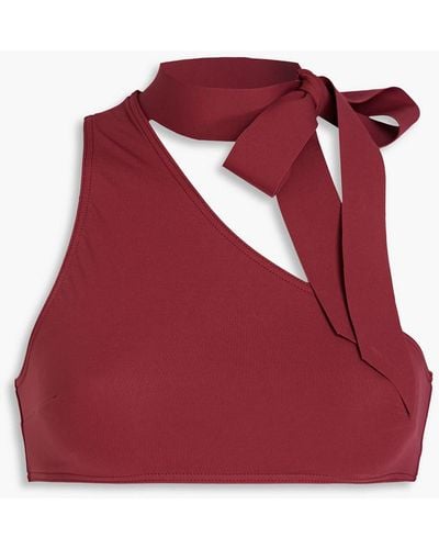 Zimmermann One-shoulder Tie-detailed Bikini Top - Red