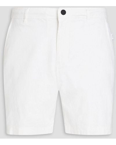 Onia Slim-fit Linen-blend Shorts - White