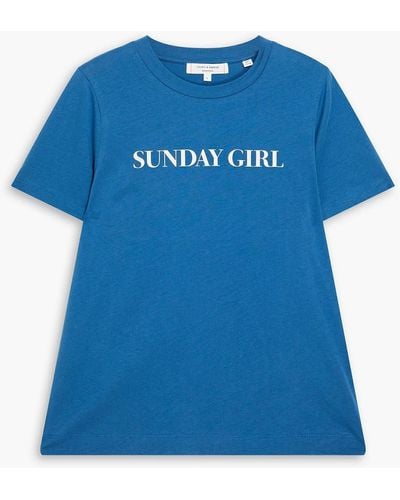 Chinti & Parker T-shirt aus baumwoll-jersey mit print - Blau