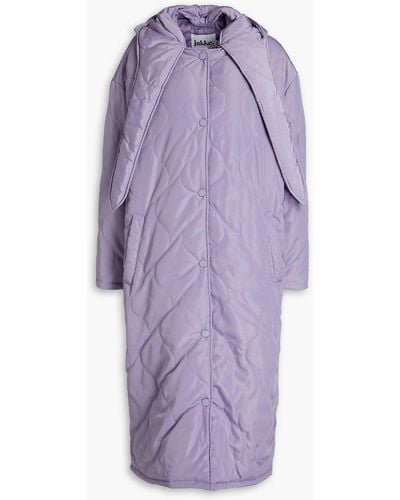 Jakke Bonny Quilted Shell Hooded Coat - Purple