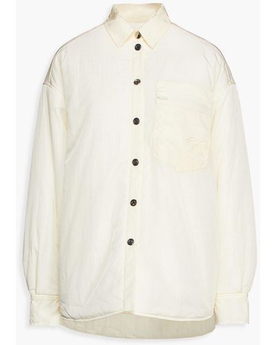 REMAIN Birger Christensen Evy oversized-hemd aus shell in knitteroptik - Weiß