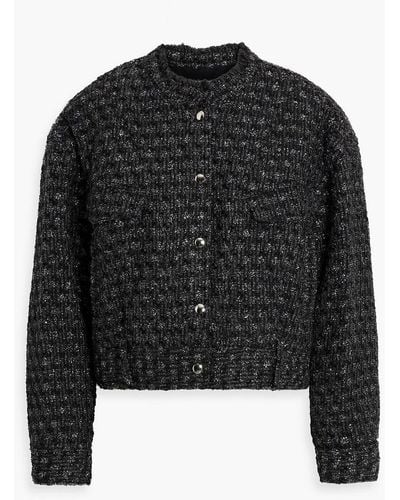 IRO Koray jacke aus bouclé-tweed mit metallic-effekt - Schwarz