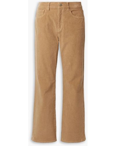 Nili Lotan Cotton-blend Corduroy Bootcut Trousers - Natural