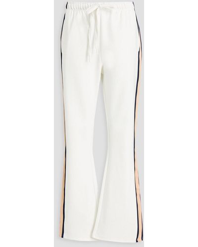 The Upside South Coast Striped Jersey Track Trousers - White