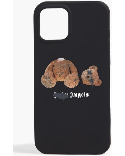 Palm Angels Spray Bear Printed Tpu Iphone 12 Pro Case - Black