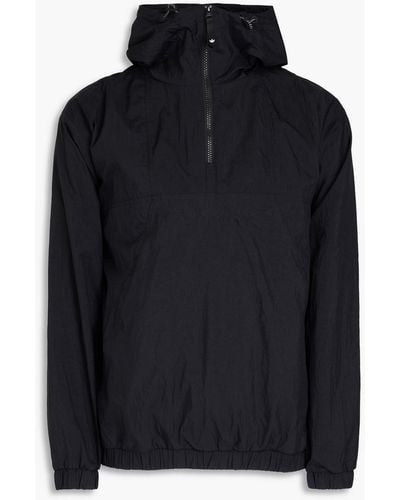 adidas Originals Crinkled Shell Hooded Jacket - Black