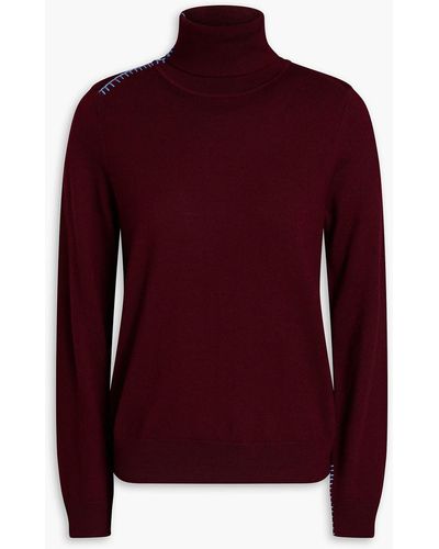 Paul Smith Embroidered Wool Turtleneck Sweater