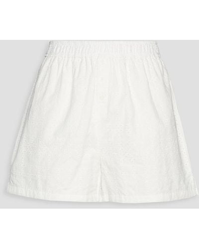 Onia Broderie Anglaise Cotton Shorts - White