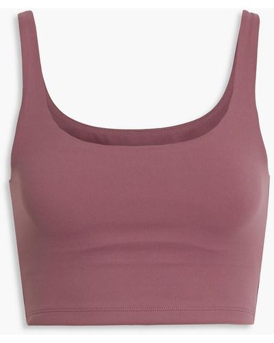 All Access Cropped Stretch Tank - Purple