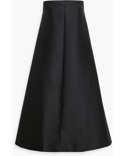 Totême Strapless Dupioni Midi Dress - Black