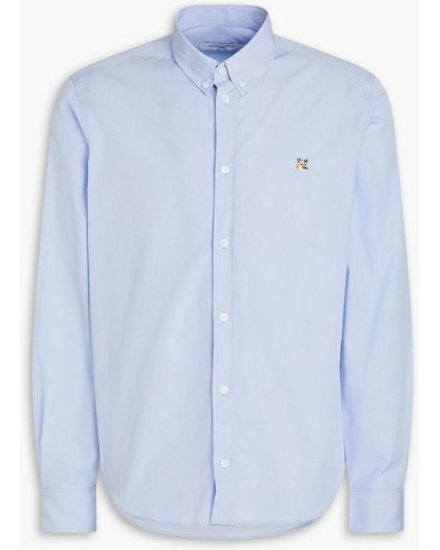 Maison Kitsuné Cotton-poplin Shirt - Blue