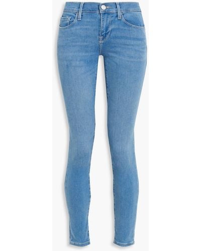 FRAME Le skinny de jeanne hoch sitzende skinny jeans - Blau
