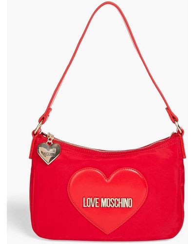 Love Moschino Appliquéd Shell Shoulder Bag - Red