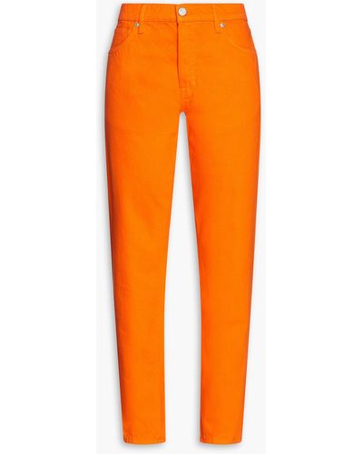 FRAME Le Slouch Low-rise Straight-leg Jeans - Orange