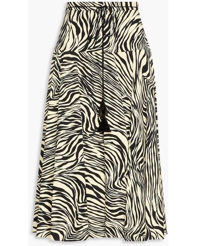 Christopher Kane Zebra-print Crepe Midi Skirt - Multicolour