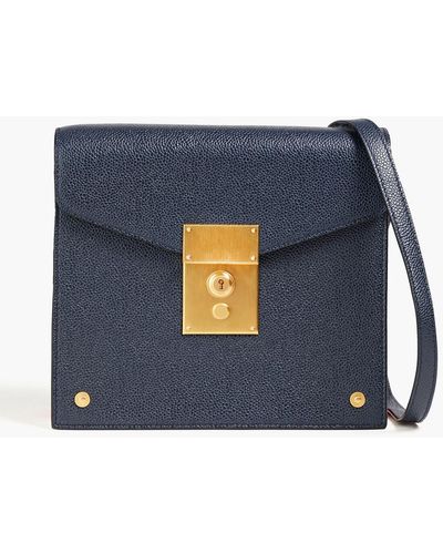Thom Browne Mrs. Thom Mini Pebbled-leather Shoulder Bag - Blue