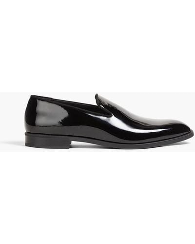Emporio Armani Patent-leather Loafers - Black