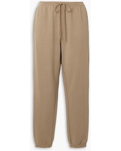 Vince Essential French Cotton-terry Track Pants - Natural
