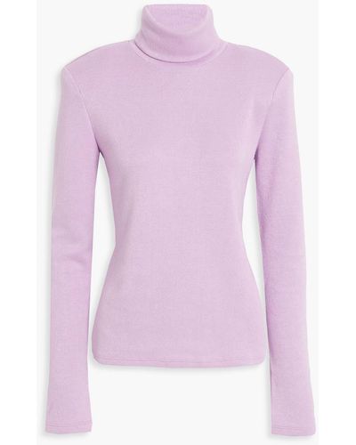 Sara Battaglia Knitted Turtleneck Sweater - Pink