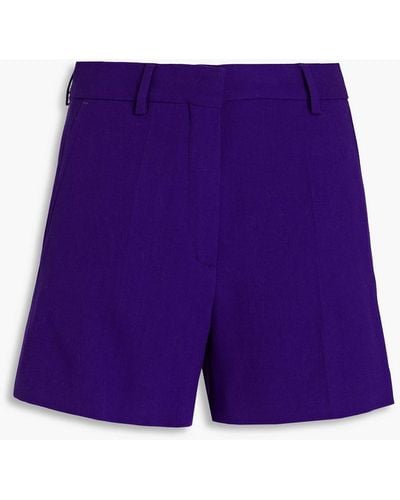 Dries Van Noten Wool-twill Shorts - Purple
