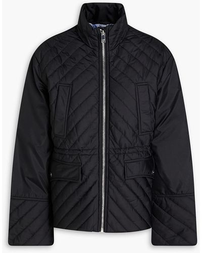 Ganni Quilted Ripstop Jacket - Black