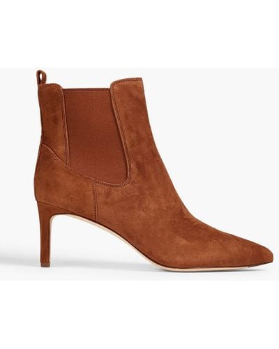 Veronica Beard Suede Ankle Boots - Brown