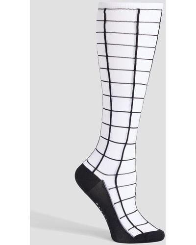Marni Checked Jacquard Socks - White