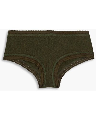 Hanky Panky Dreamease Stretch- Jersey Mid-rise Briefs - Green