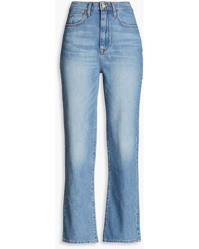 Triarchy Cropped High-rise Straight-leg Jeans - Blue