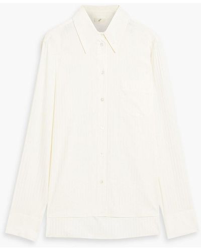 BITE STUDIOS Striped Cotton And Silk-blend Jacquard Shirt - White