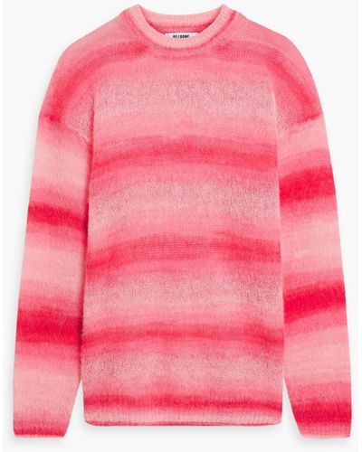 RE/DONE Striped Knitted Sweater - Pink