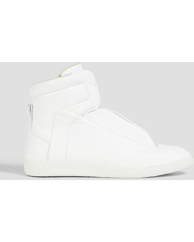 Maison Margiela Quilted Leather High-top Sneakers - White
