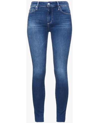 AG Jeans Farrah Mid-rise Skinny Jeans - Blue