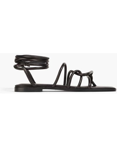 FRAME Le Remi Twisted Leather Sandals - Black