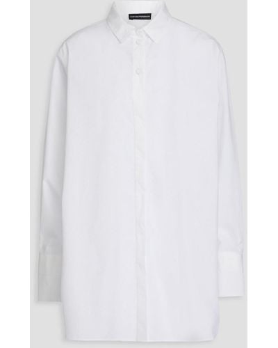 Emporio Armani Cotton-poplin Shirt - White
