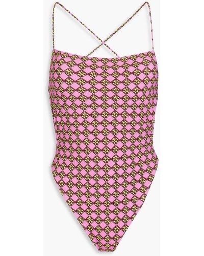 Tory Burch Printed Swimsuit - Red