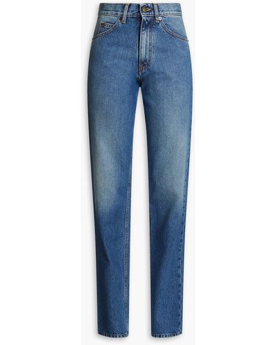 Maison Margiela Faded High-rise Straight-leg Jeans - Blue